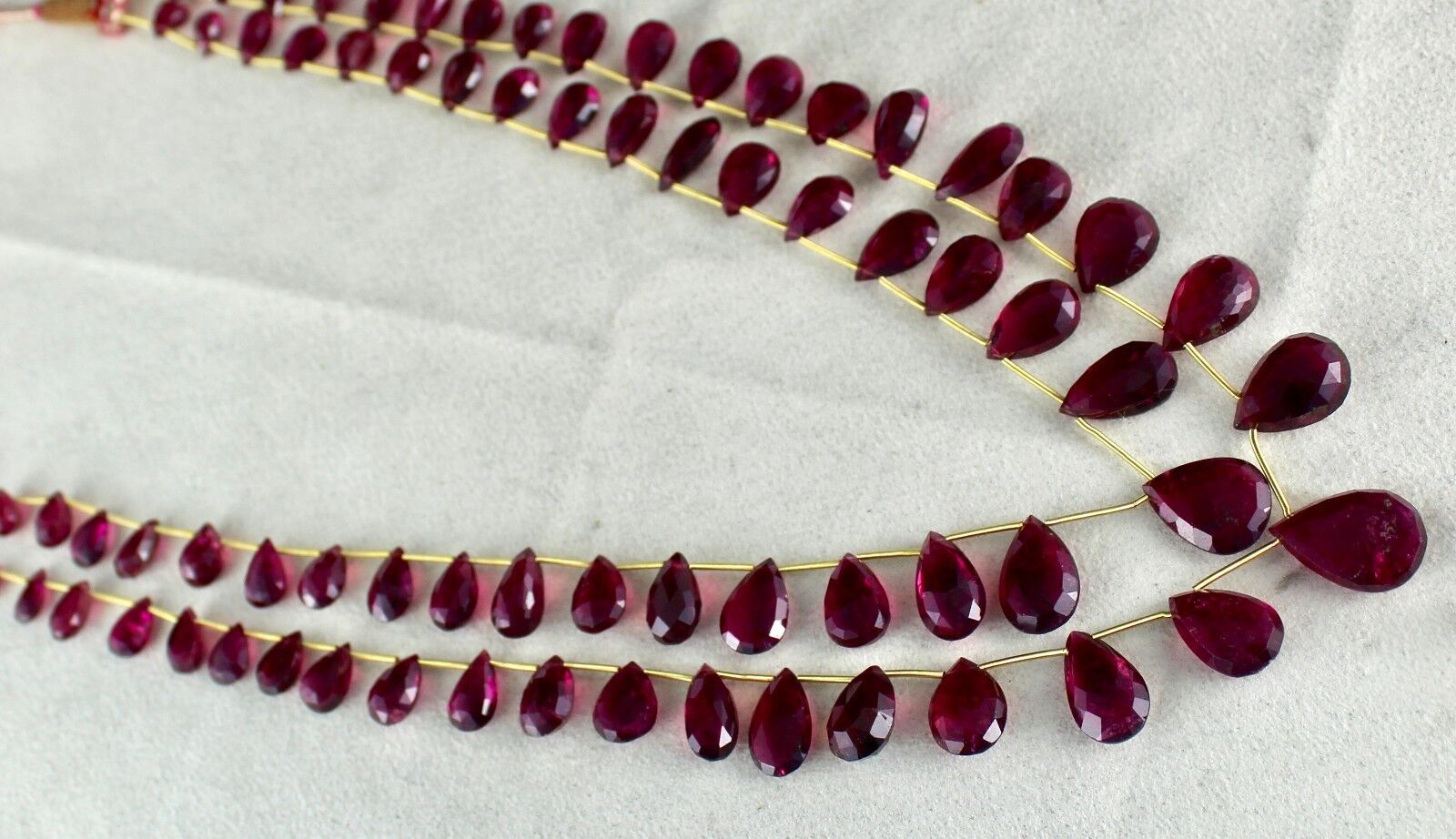 Natural Pink Tourmaline Rubellite Beaded Drop 282 Ct Gemstone Fashion Necklace