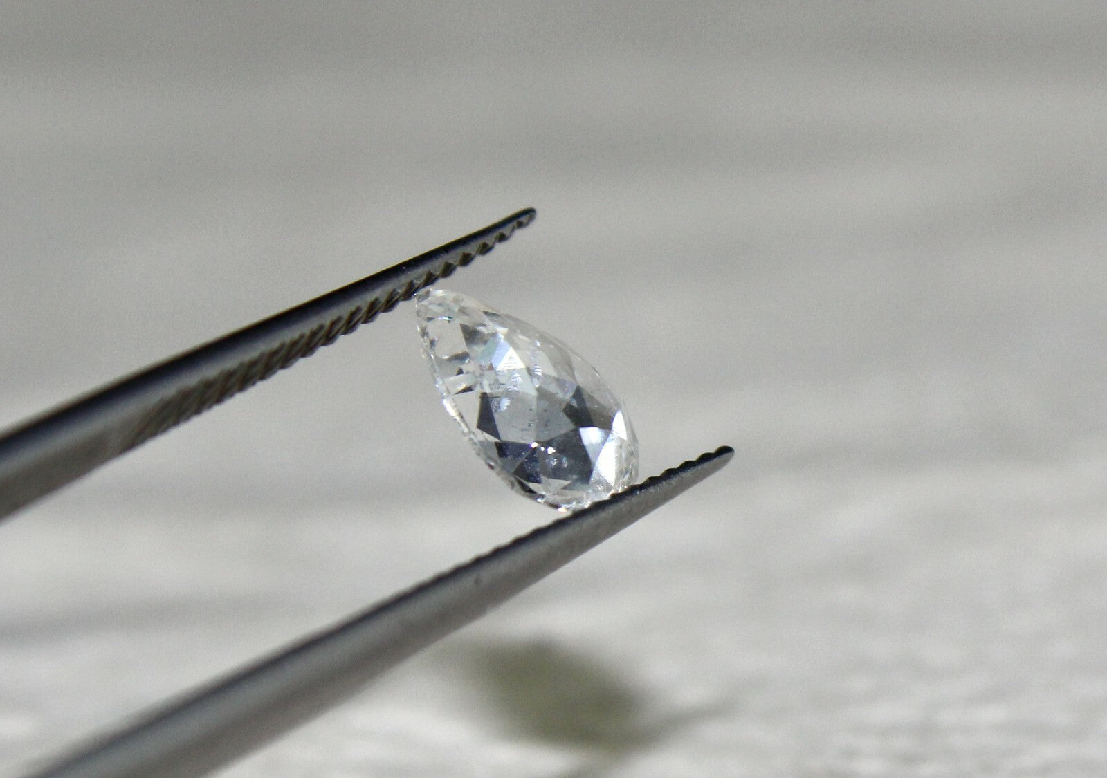 Certified Natural Rose Cut White Diamond Pear Cut 1.04ct Loose Stone For Ring