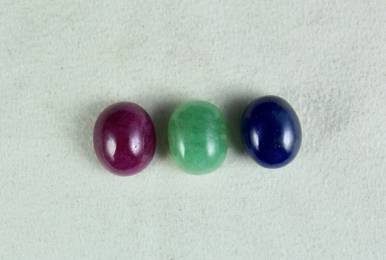 Natural Ruby Emerald Blue Sapphire Cabochon Oval 16mm Big 51 Ct Gemstone Pendant