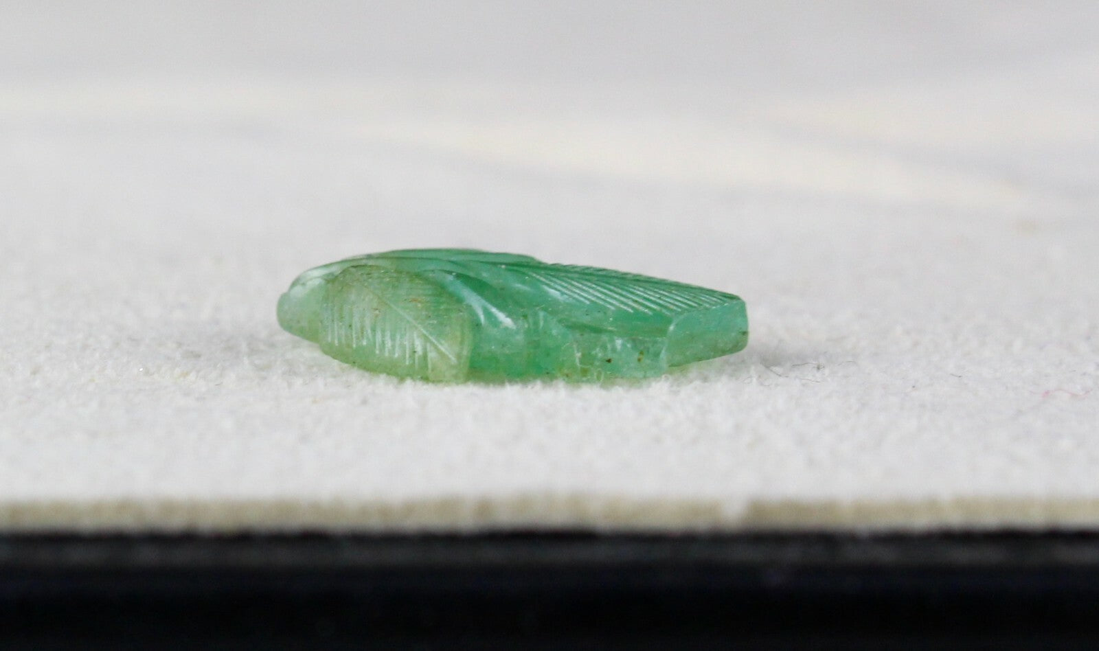 Colombian Emerald Carved Leaf 6.30 Ct Gemstone For Pendant Ring