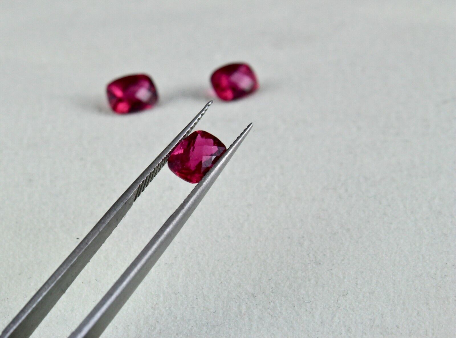 Natural Rubellite Pink Tourmaline Cut 3 Pcs 4.57 Ct Gemstone For Ring Pendant
