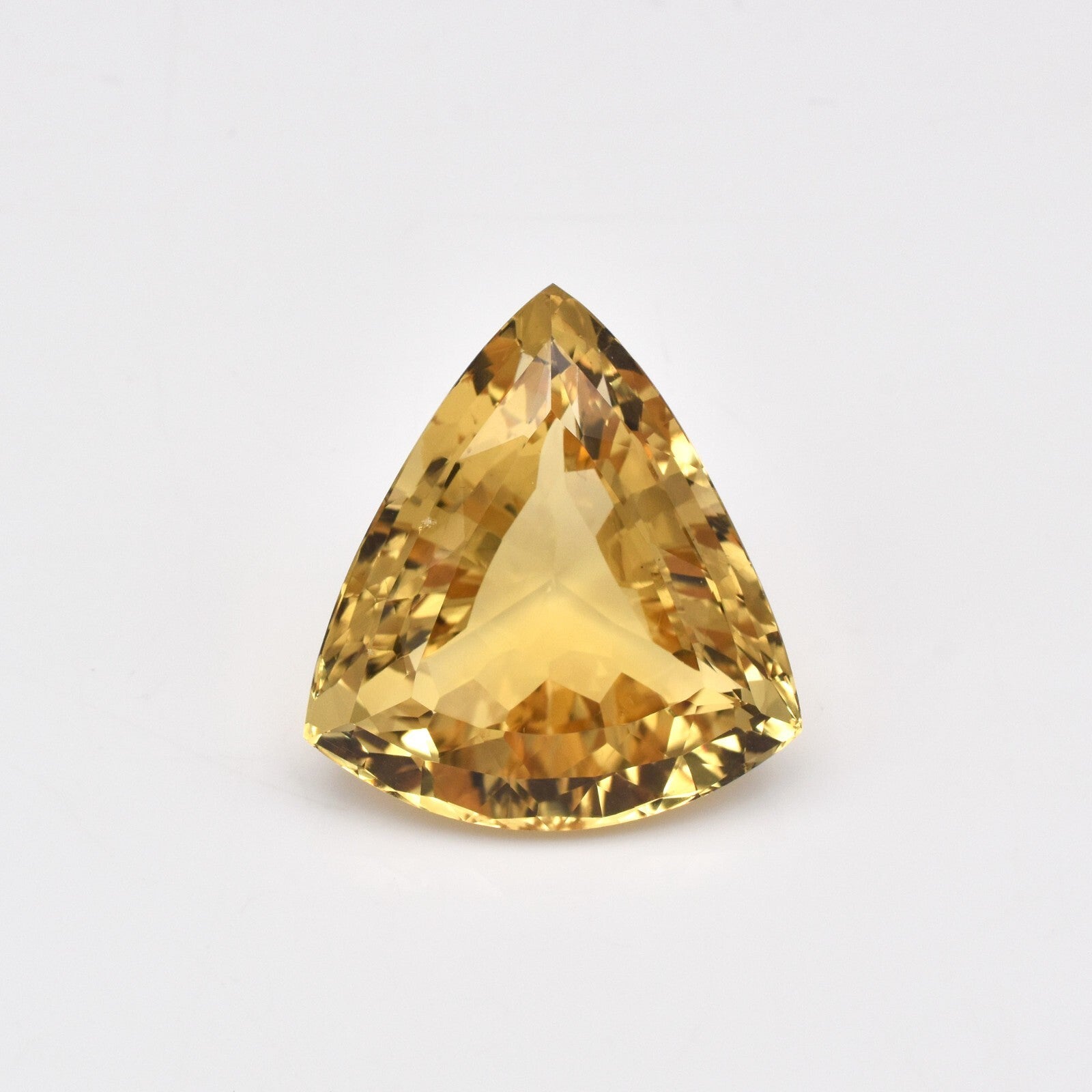 Certified Citrine Trillion 84.76 Ct Gemstone Pendant 34mm Loose Stone