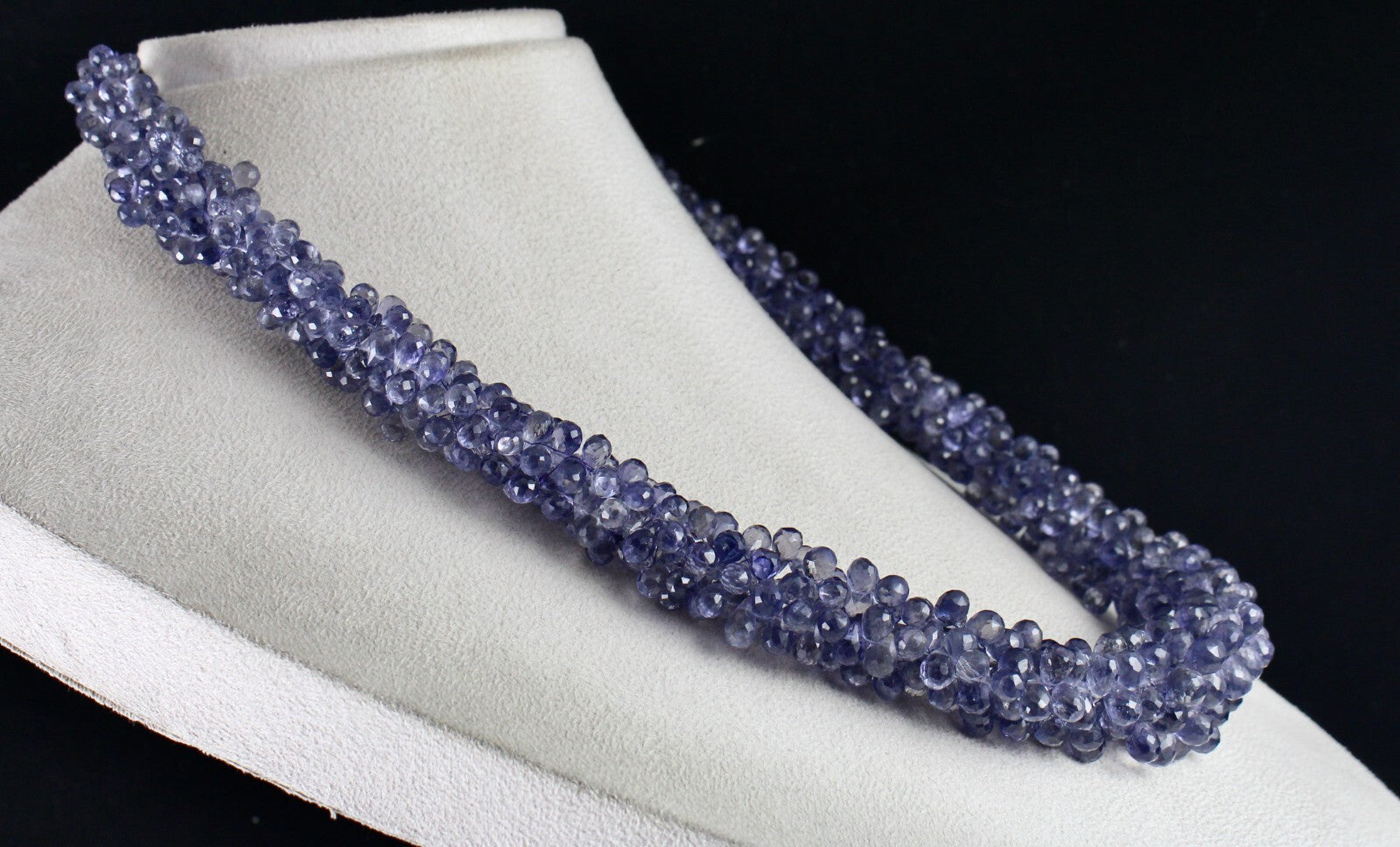 Certified Natural Blue Iolite Teardrop 901 Ct Gemstone Fashion Necklace