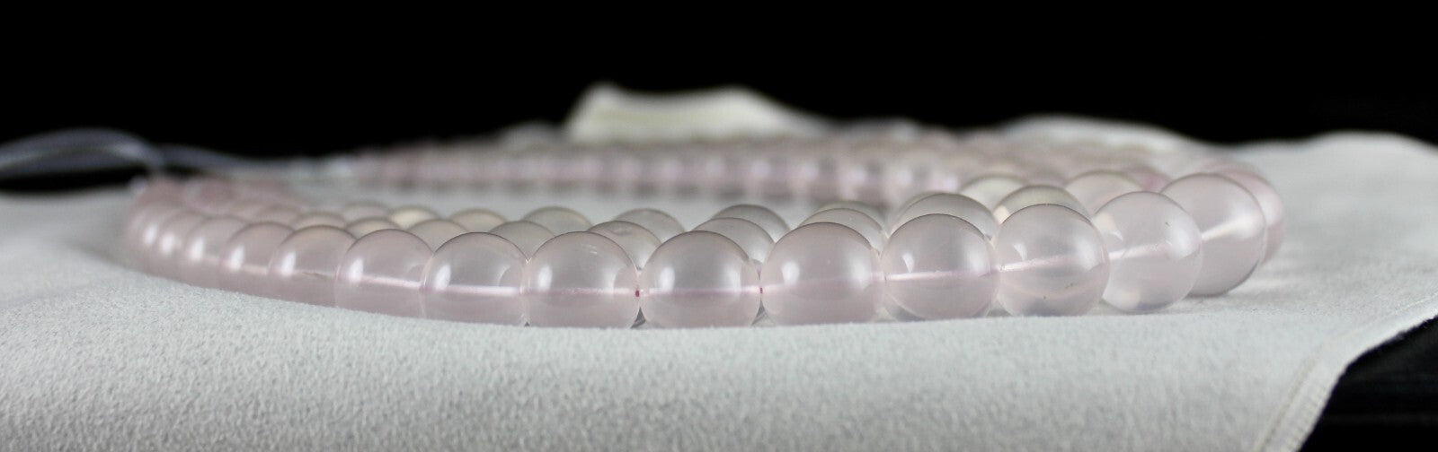 Certified Natural Rose Quartz 1902 Ct Pink Round Beads Gemstone Necklace