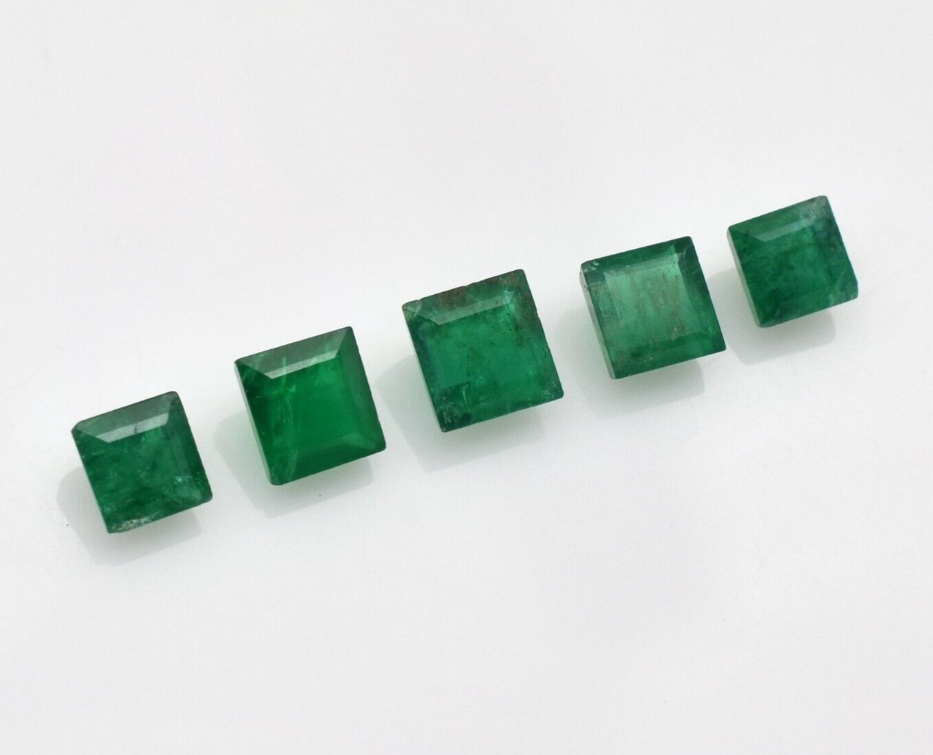 Natural Emerald 1.93 Ct Square Cut Loose Gemstone Set Ring Pendant