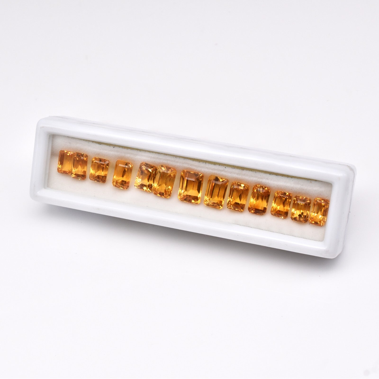 Natural Citrine Octagon Cut 13pc 36.05 Ct Loose Gemstone For Bracelet Set