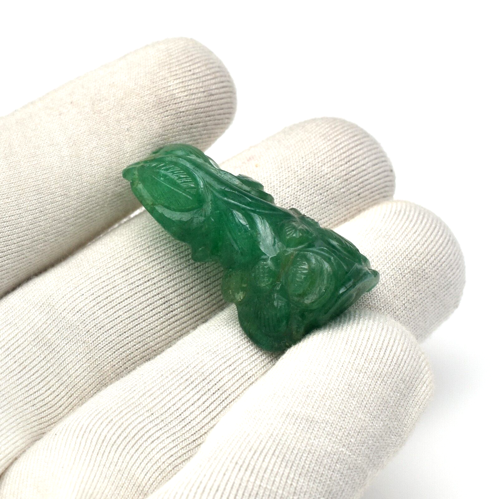 Certified Natural Zambian Emerald Flower Pendant 50.69 Ct 38x20mm Gemstone