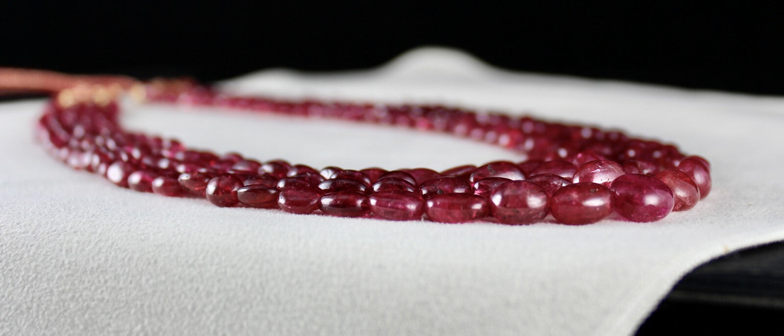 Certified Natural Spinel Cabochon 617 Ct Red Gemstone Beaded Necklace 5 L