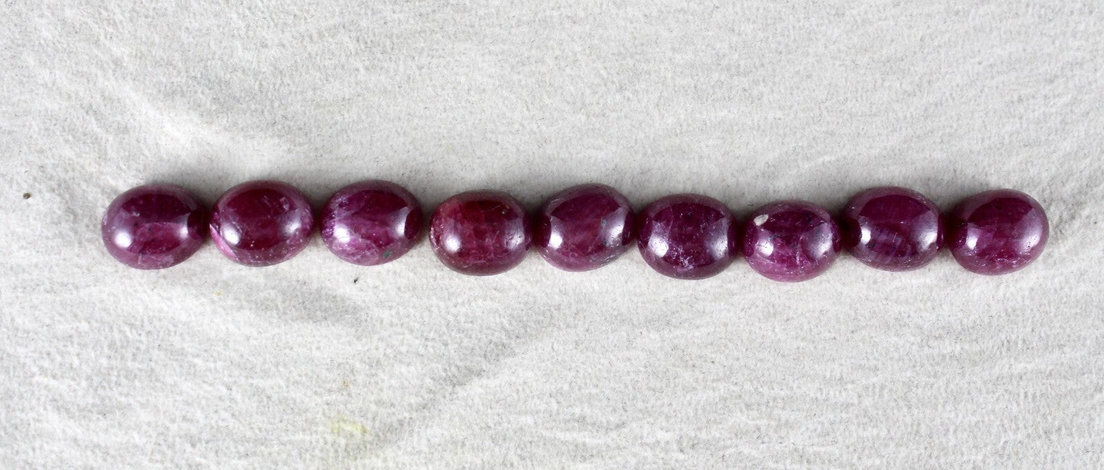 Certified Natural Unheated Ruby Cabochon 53.90ct Sterling Silver Bracelet