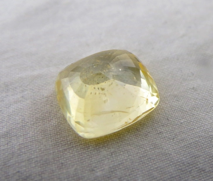 Certified Natural Unheated Ceylon Yellow Sapphire 7.67ct Cushion Ring Pendant