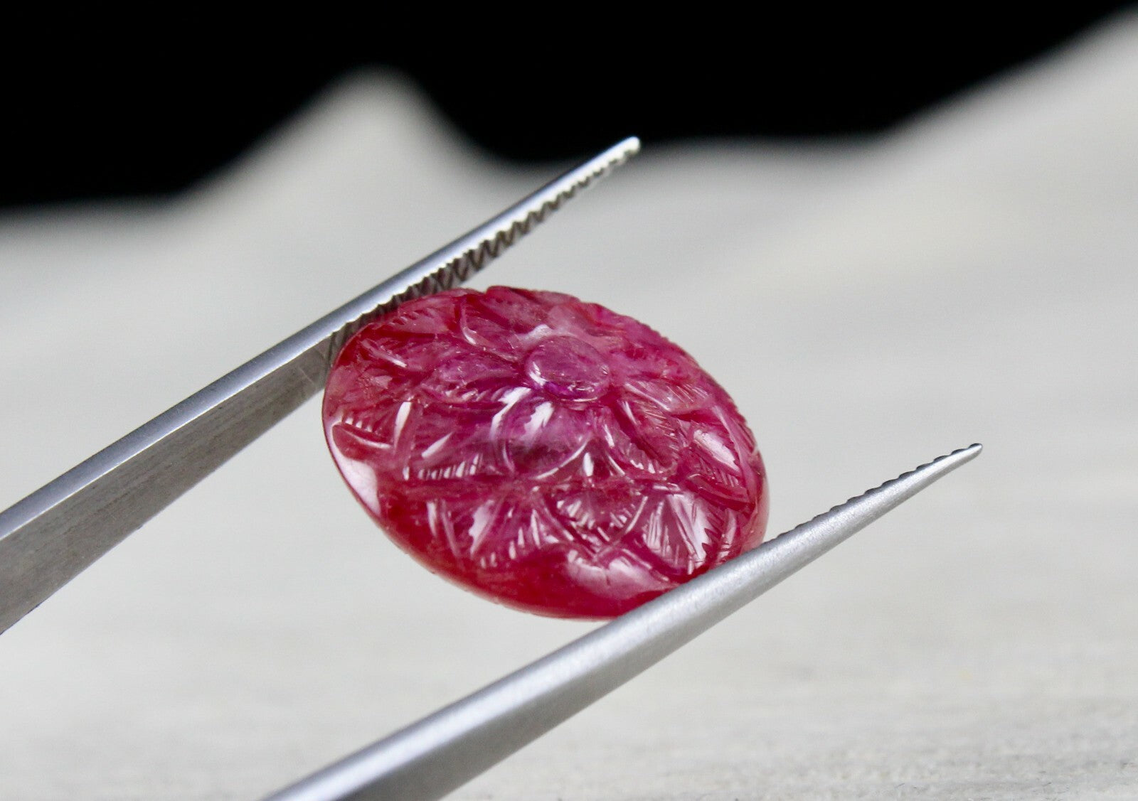 Certified Natural Untreated Ruby 23.78ct Carved Round Cabochon Ring Pendant