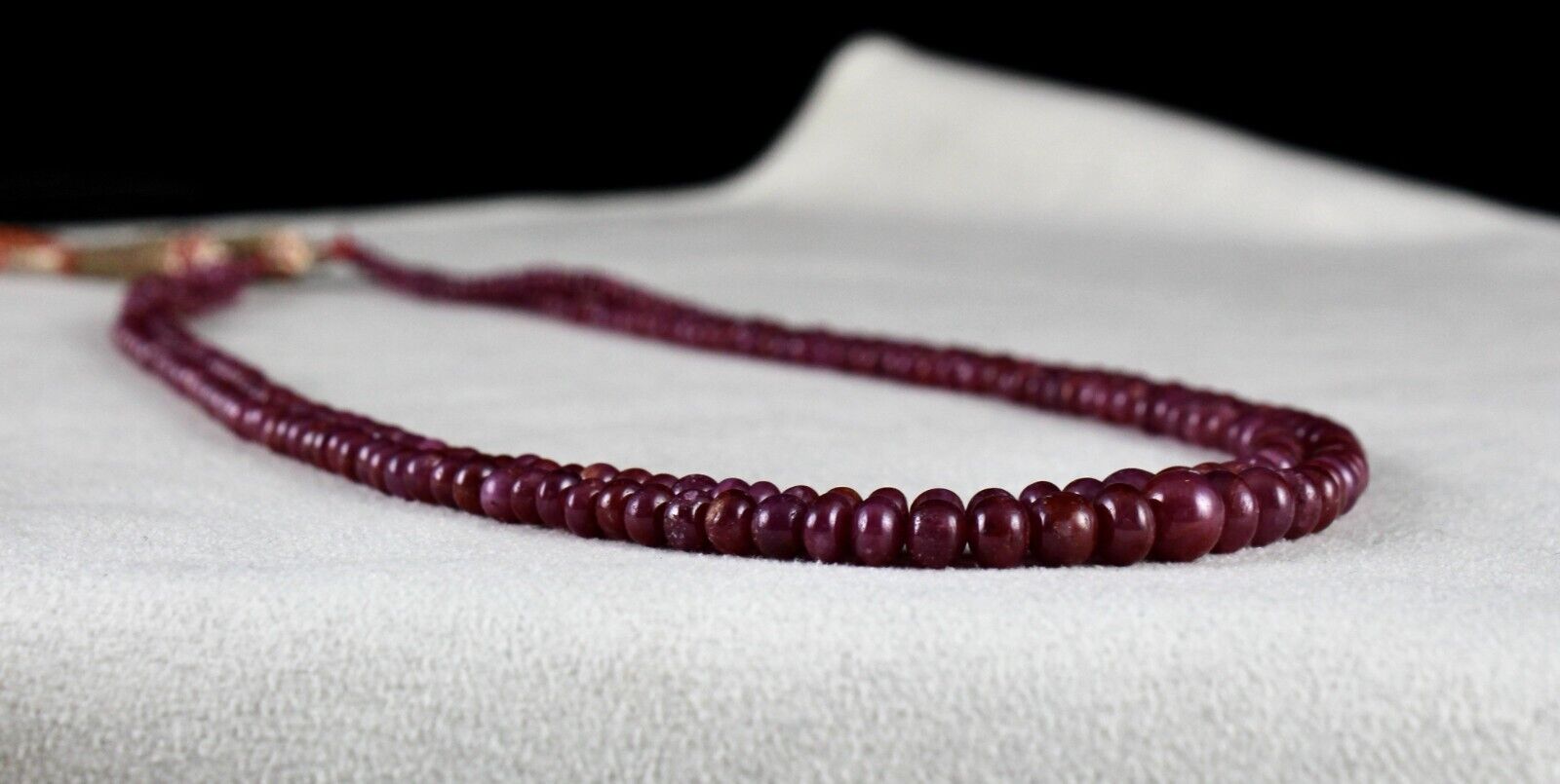 Natural Untreated Ruby Beads Round 2 L 129 Ct Red Gemstone Fashion Necklace