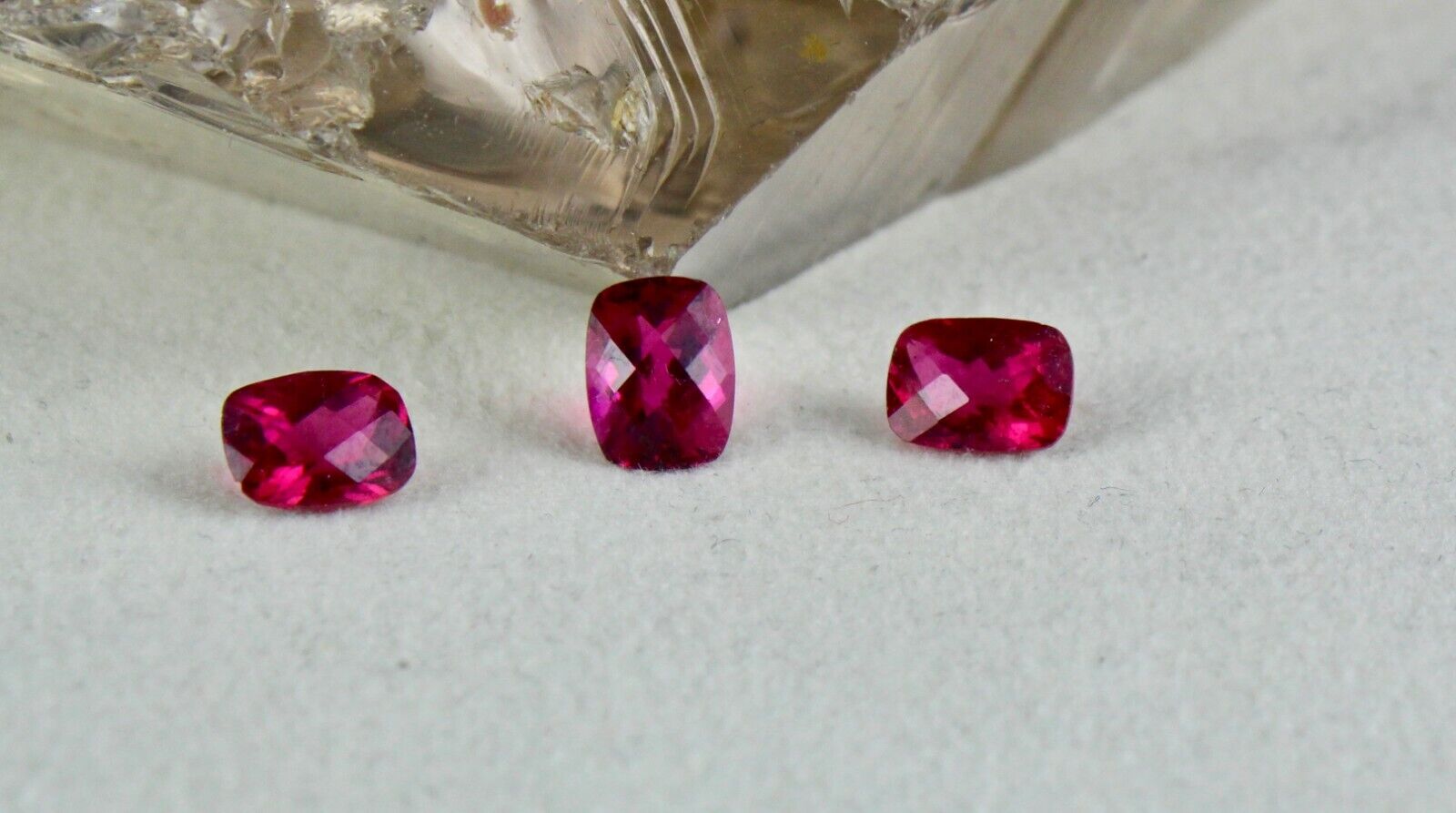 Natural Rubellite Pink Tourmaline Cut 3 Pcs 4.57 Ct Gemstone For Ring Pendant