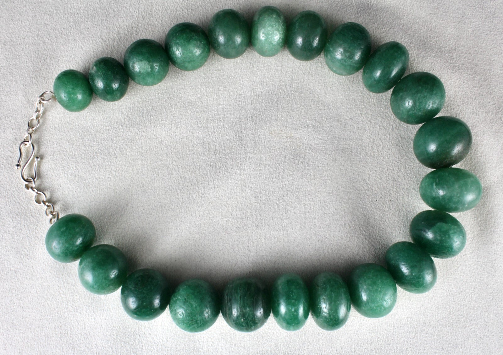 Green Quartz Round Beaded Necklace 1782 Ct Big Gemstone Beads