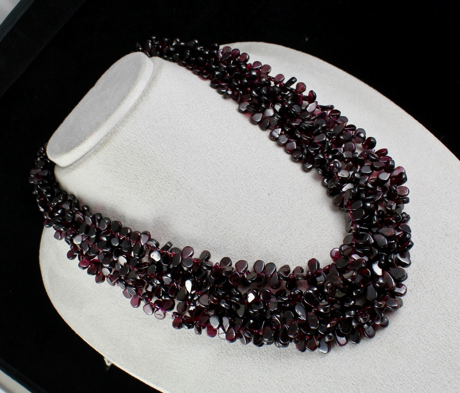 Unique Natural Garnet Beads Tear Drop 5 L 1662 Ct Red Gemstone Necklace