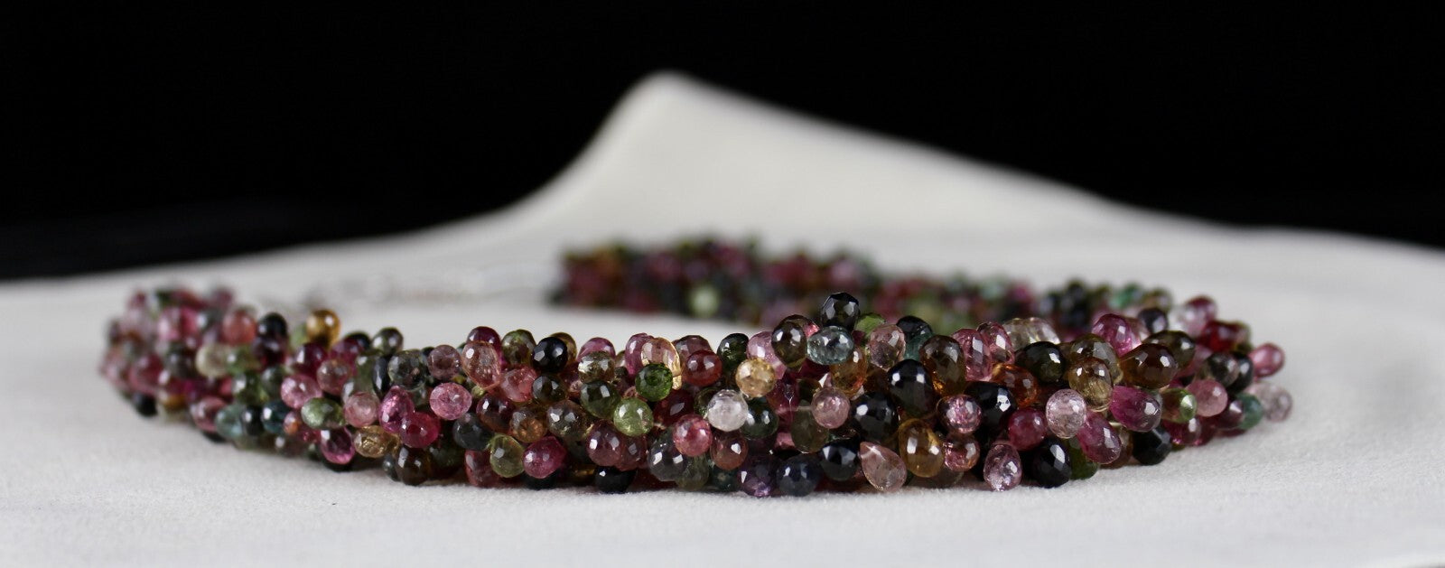 Certified Natural Multi Tourmaline Beads Teardrop 632 Ct Gemstone Necklace