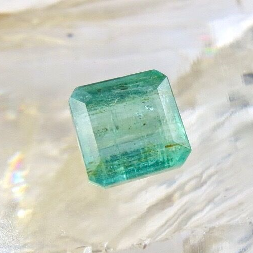 Vintage Natural Emerald 4.23 Ct Square Cut Gemstone For Ring Pendant