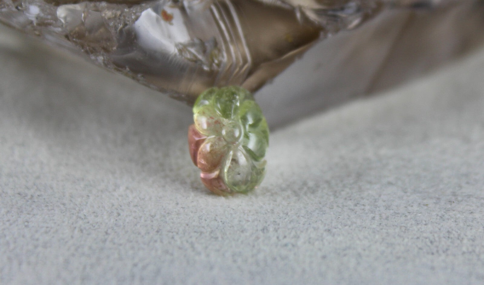 Certified Natural Multi Tourmaline 71.50ct Carved Flower Gemstone Necklace Set