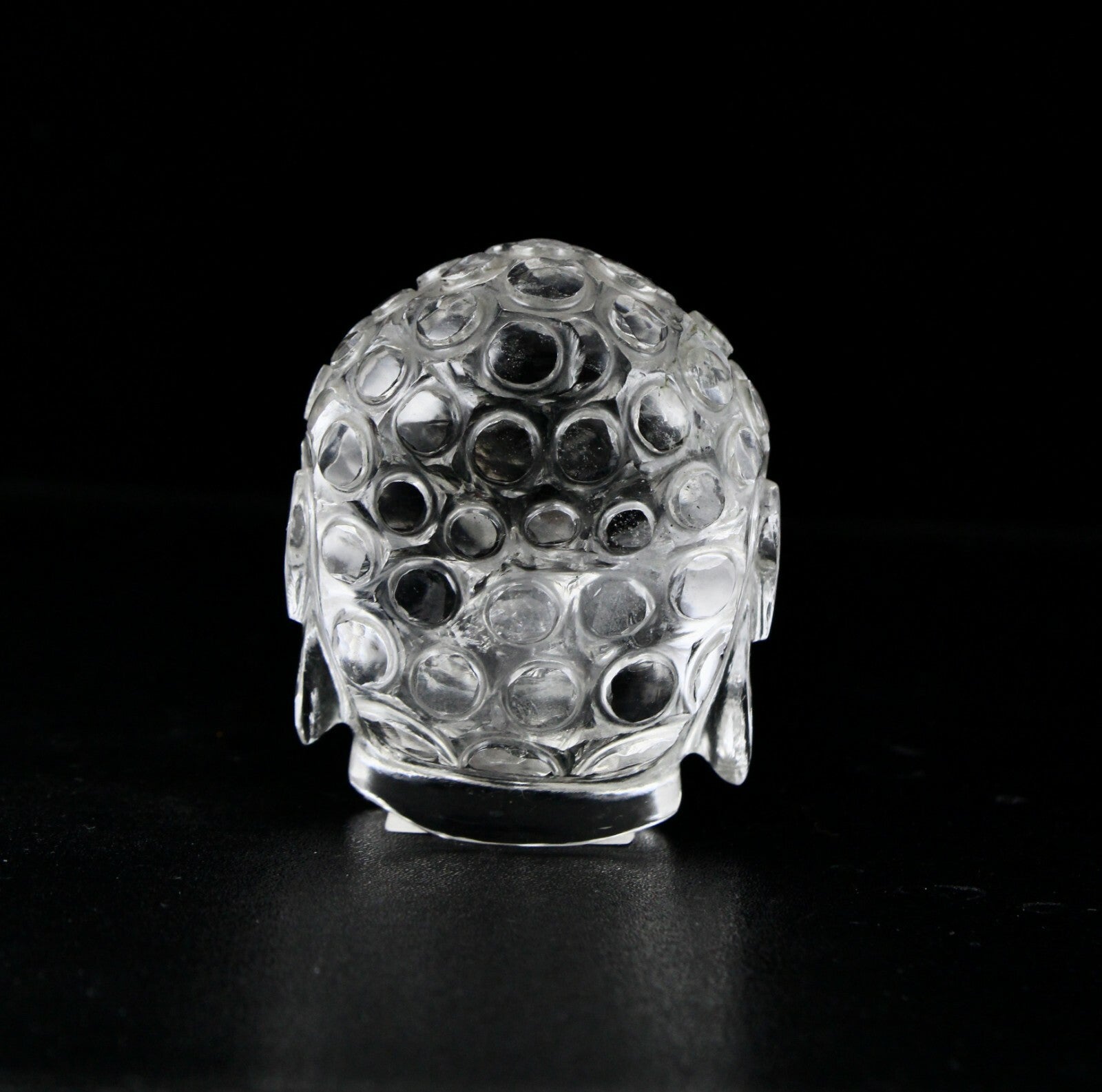Natural Crystal Quartz Buddha Head 820ct 2 Inch Gemstone Statue Home Decor Piece