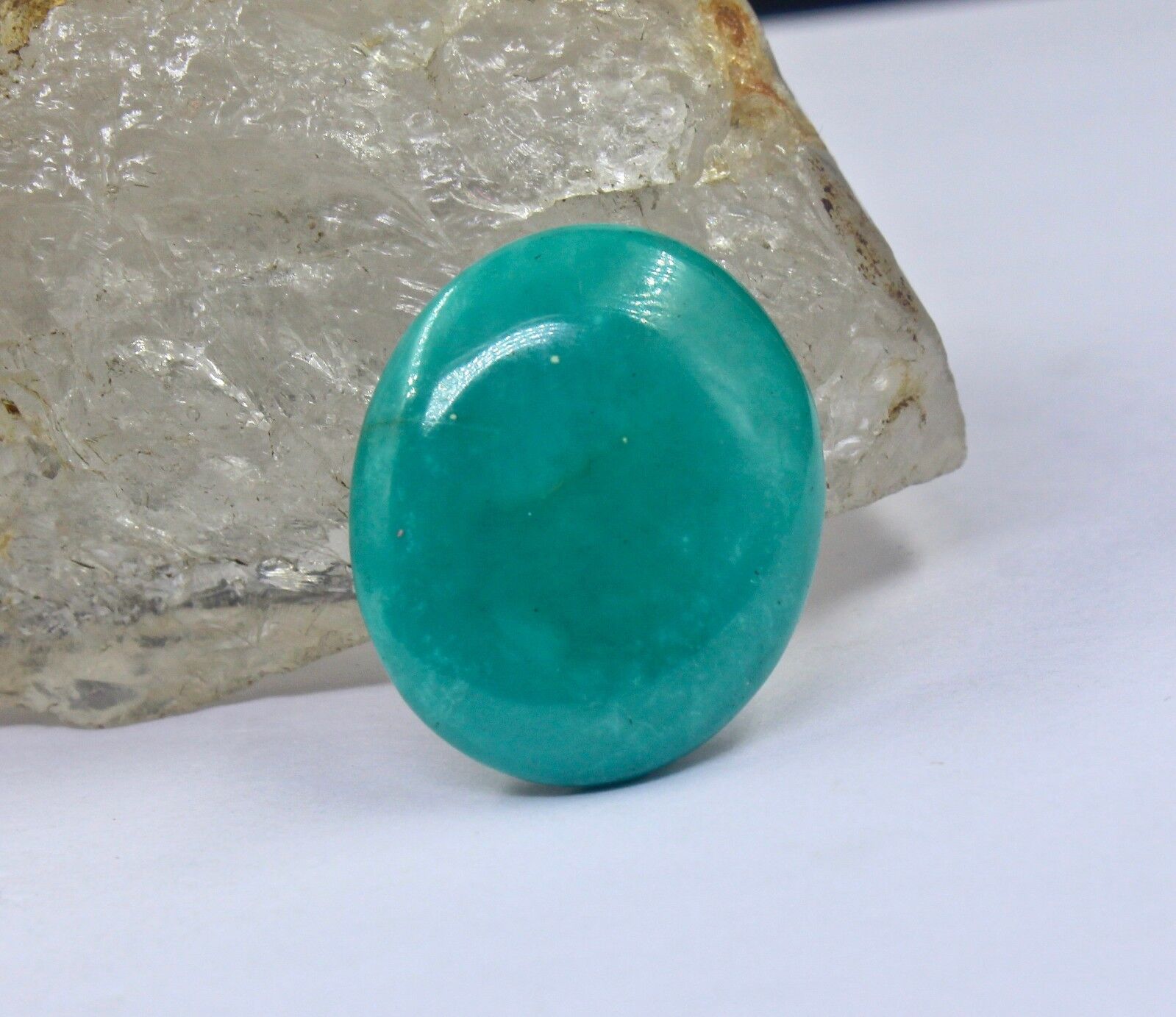 NATURAL BLUE REAL TURQUOISE CAB OVAL 26 MM 27 CARATS GEMSTONE FOR RING PENDANT