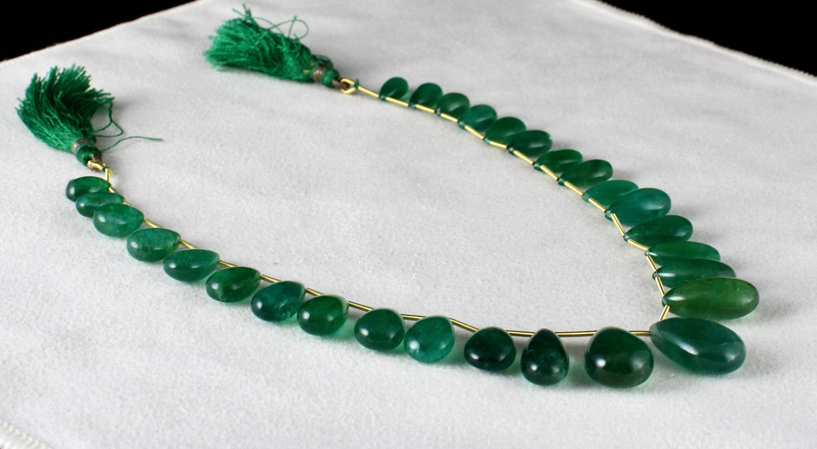 Certified Natural Emerald Teardrop Necklace 176.61 Ct Hanging Gemstone Designing