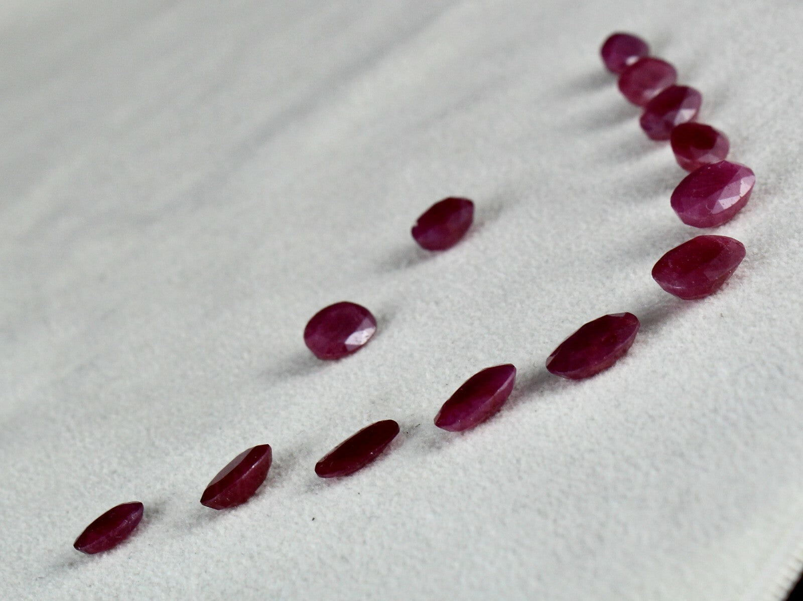 Certified Natural Ruby Oval Cut Set 13 Pcs 39.85 Ct Untreated Gemstone For Women