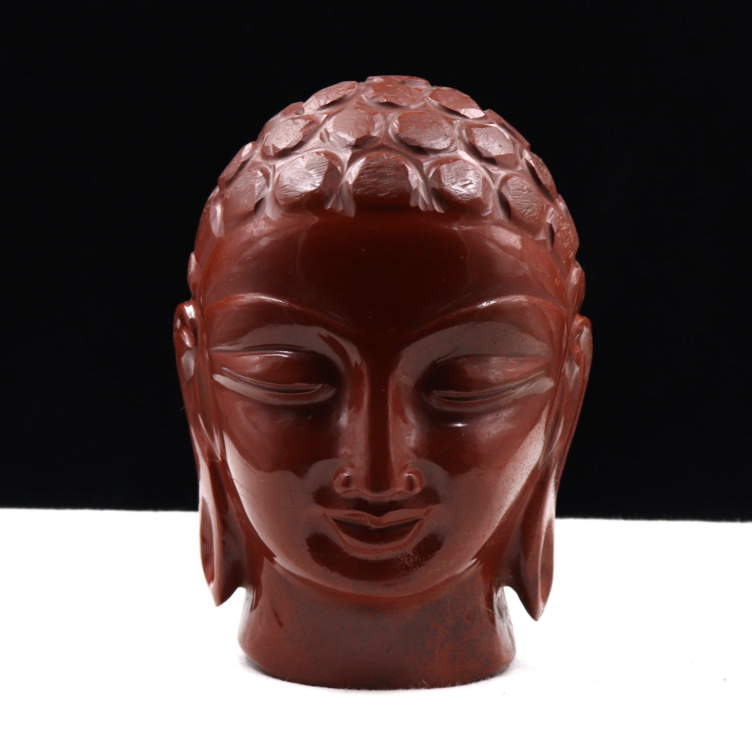 Natural Red Jasper 5325 Carats Buddha Head Gemstone Statue Home Decor