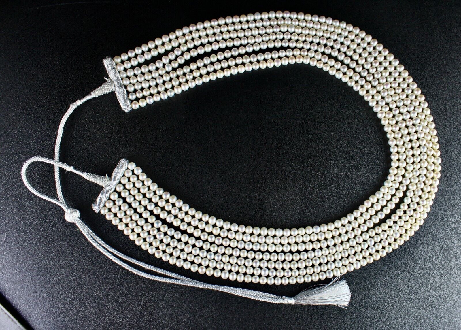 GENUINE FRESH WATER PEARL BEADS ROUND 7 L 808 CARATS GEMSTONE FASHION NECKLACE