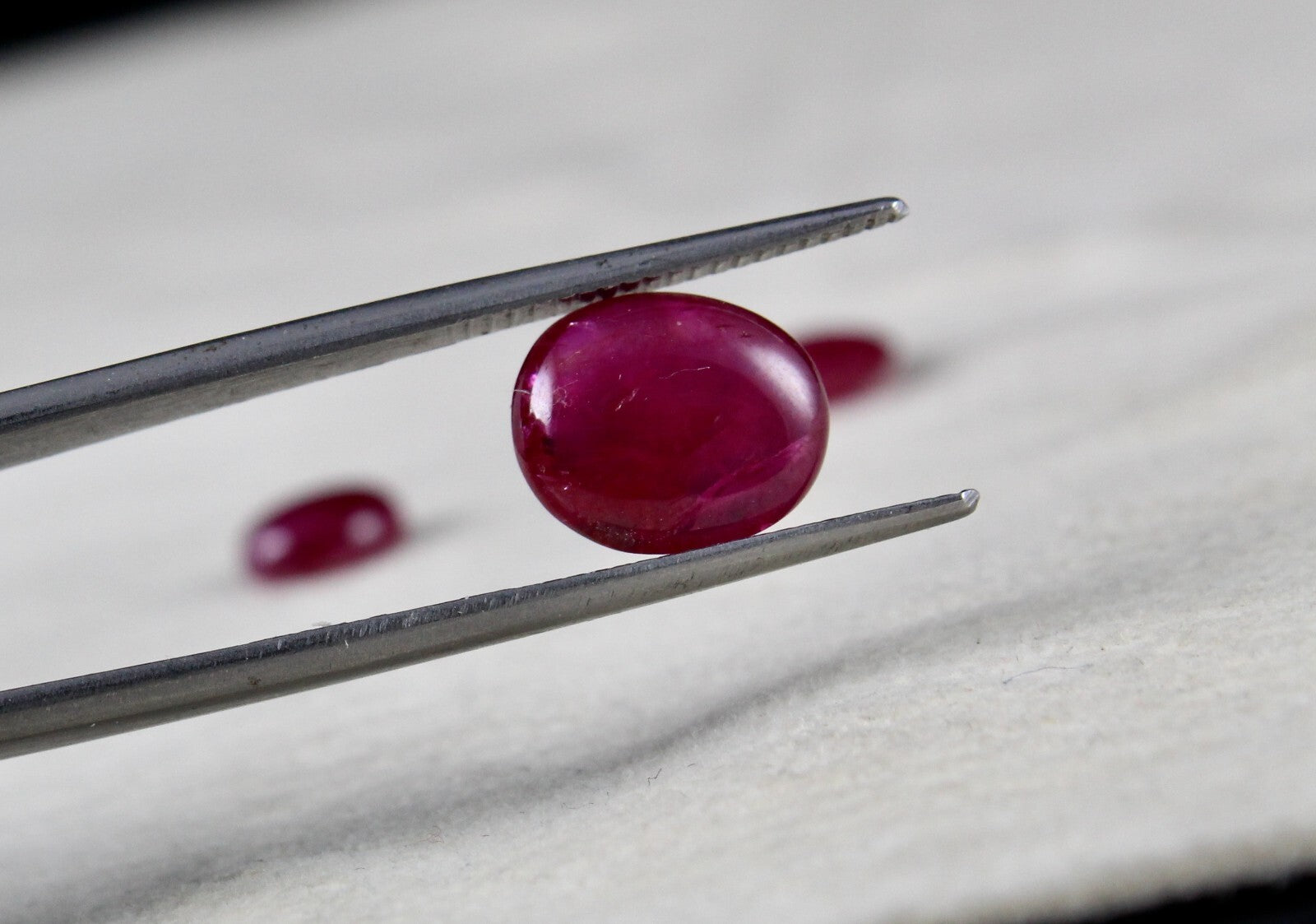 Certified Natural Ruby Oval Cabochon 8.02 Ct Loose Gem For 3 Stone Ring Design