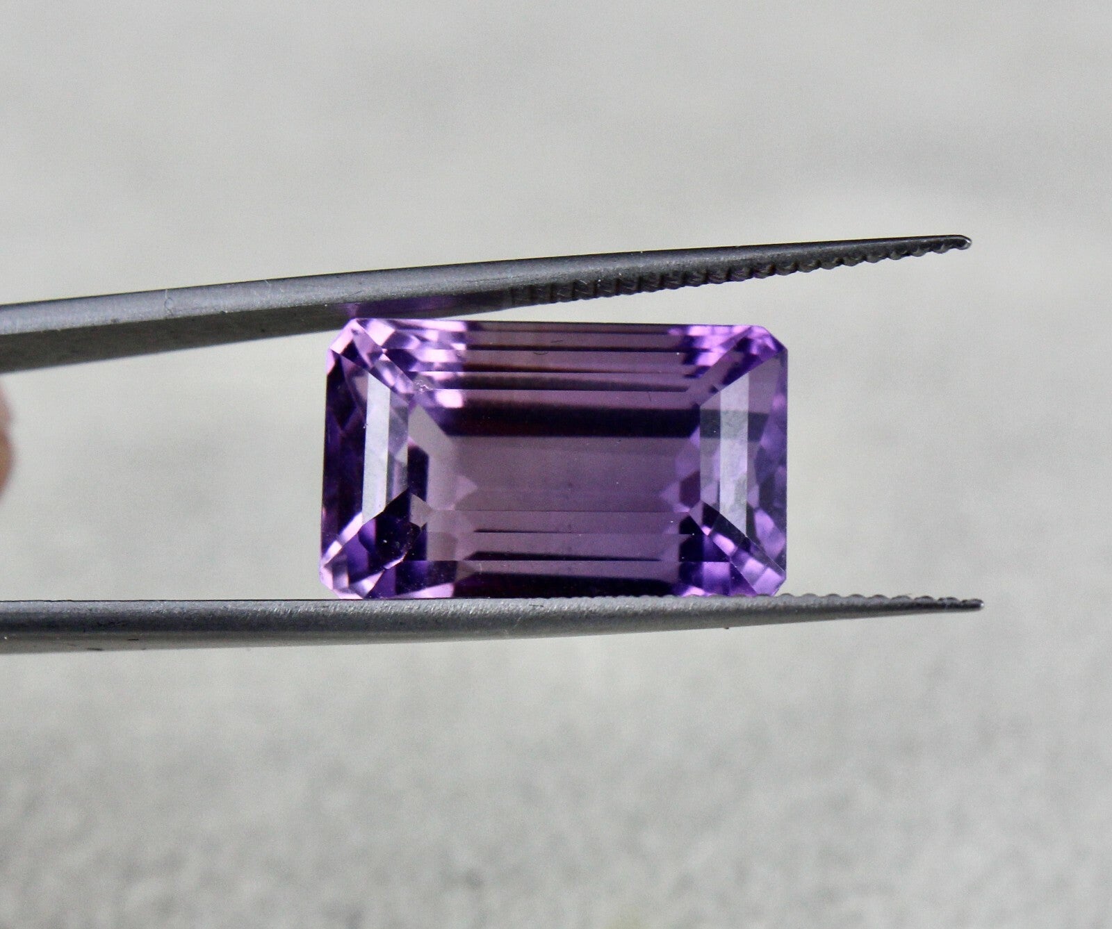 Natural Amethyst 17.54 Ct Octagon Cut 17x11mm Gemstone Pendant Ring