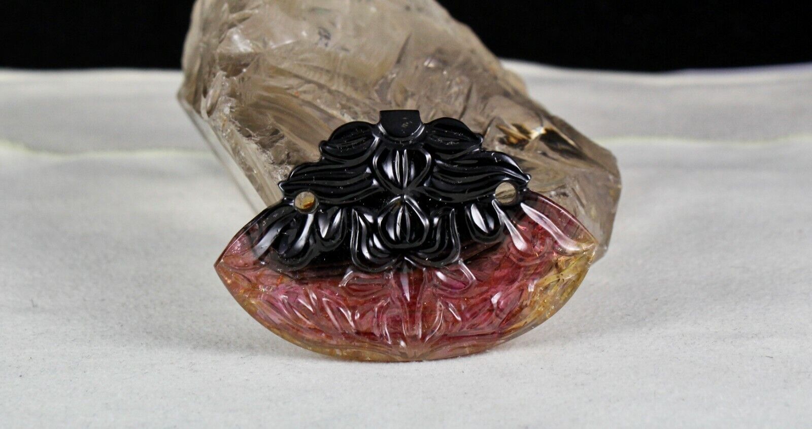 RARE NATURAL MULTI BI TOURMALINE CARVED 4 PCS 189.30 CARATS GEMSTONE DESIGN SET