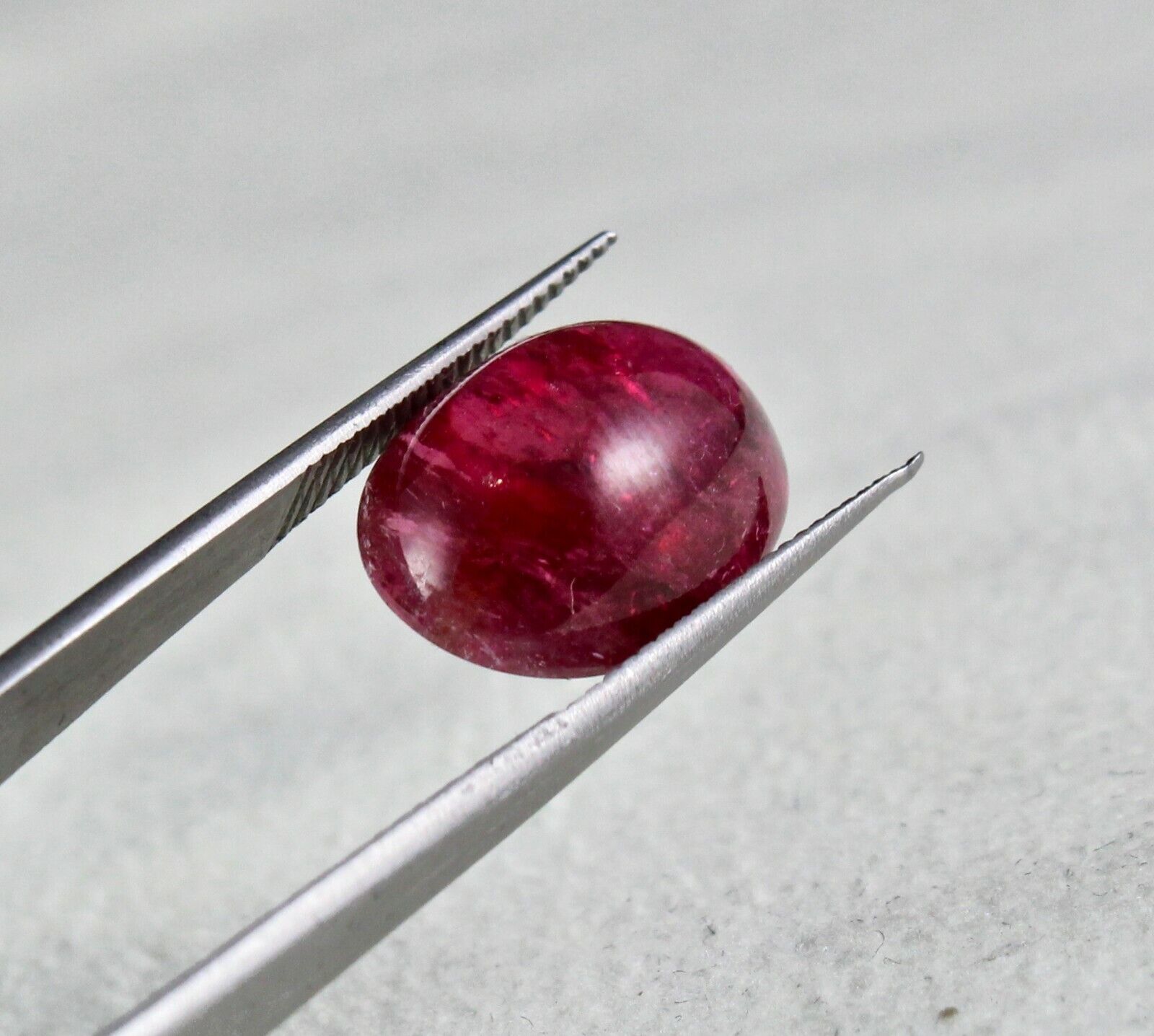 Natural Pink Tourmaline Rubellite 16x12mm Oval Cabochon 10.02 Ct Gemstone Ring