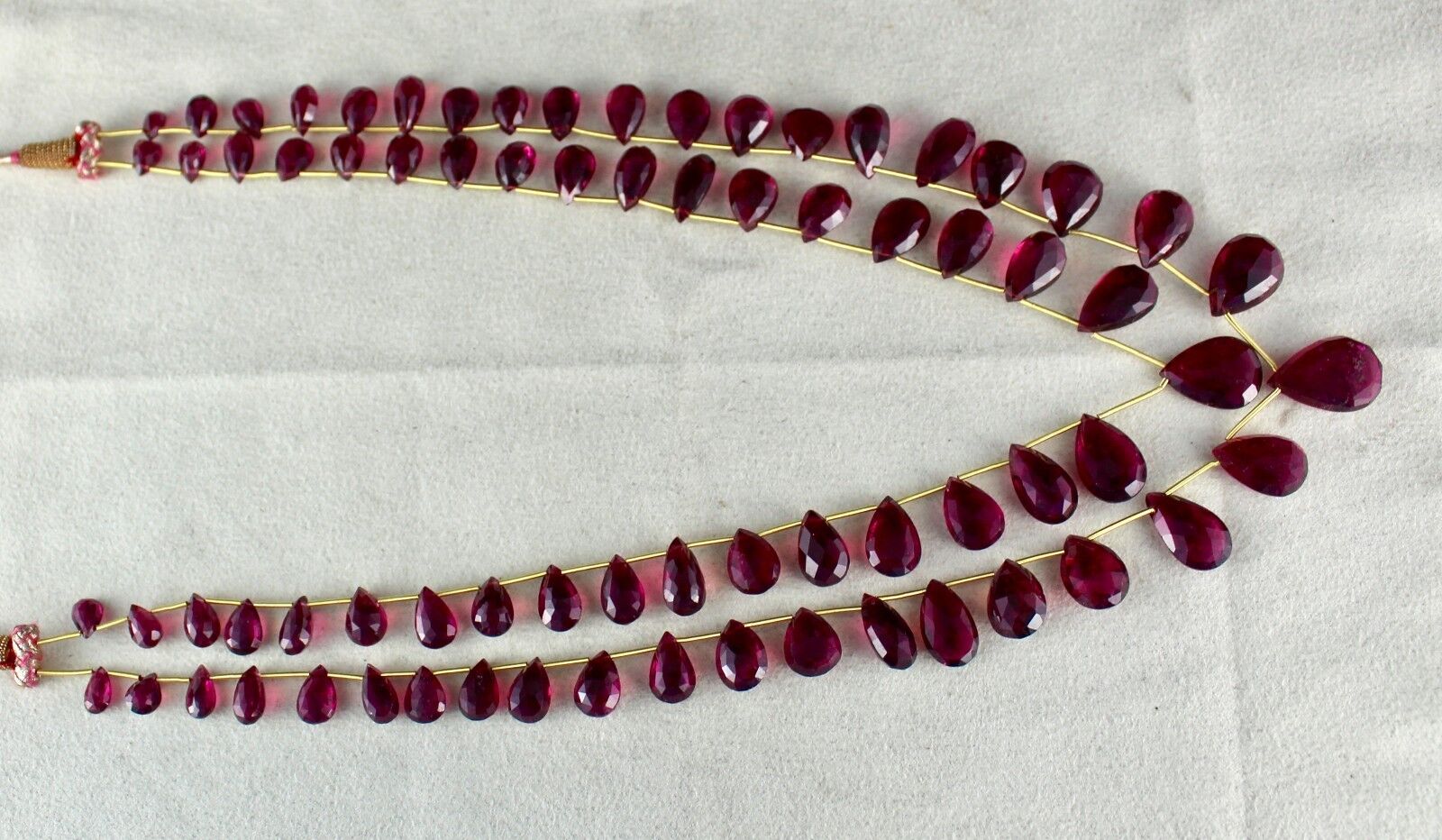 Natural Pink Tourmaline Rubellite Beaded Drop 282 Ct Gemstone Fashion Necklace