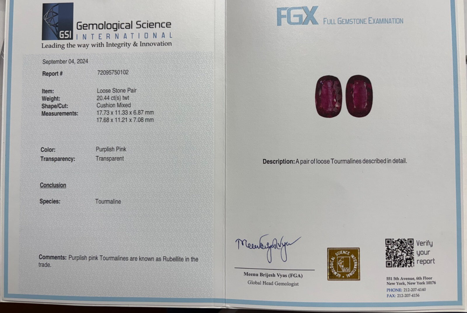 Certified Natural Rubellite Pink Tourmaline 63.9ct Diamond 18k Gold Earrings