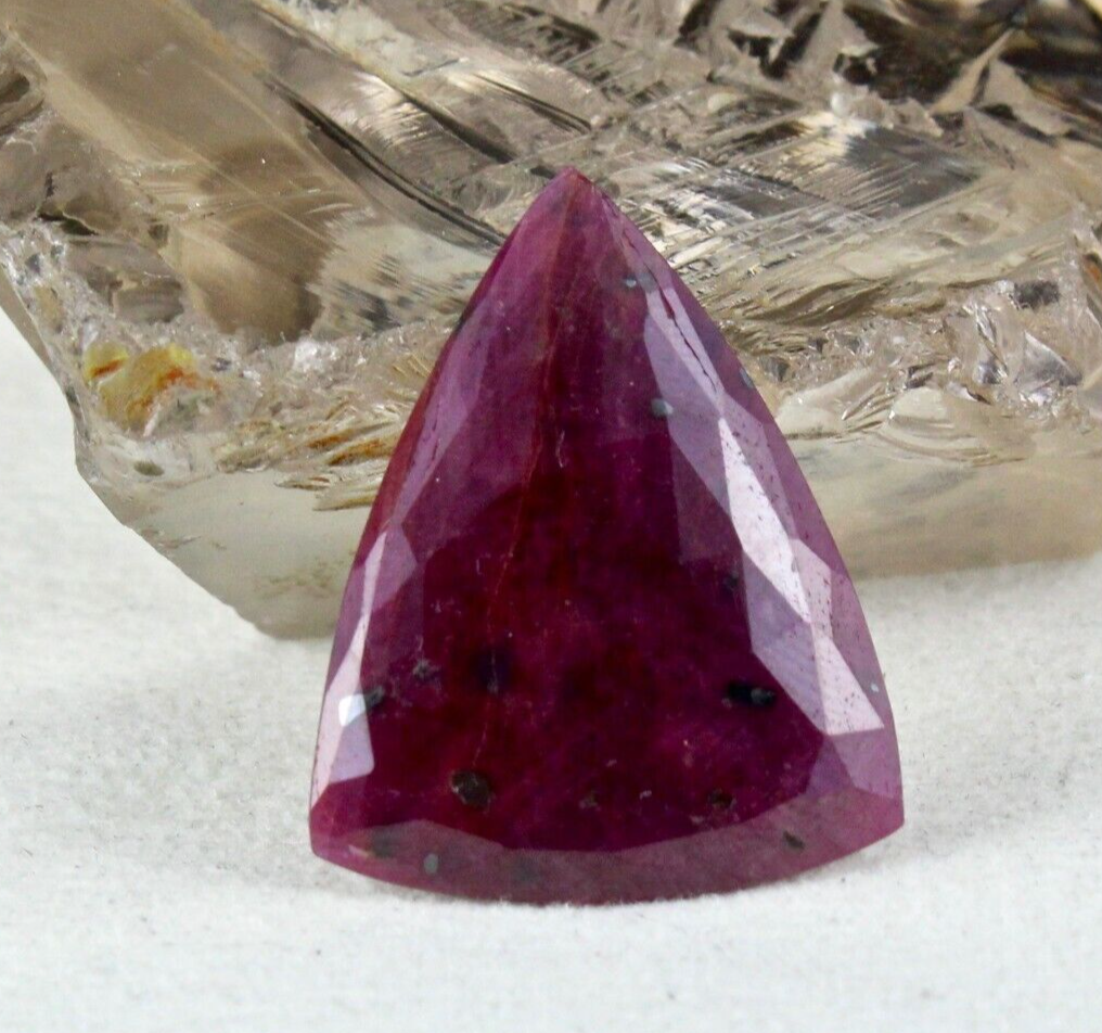 Natural Ruby 35 Ct Pear Faceted Cabochon Loose Gemstone Pendant Brooch Design