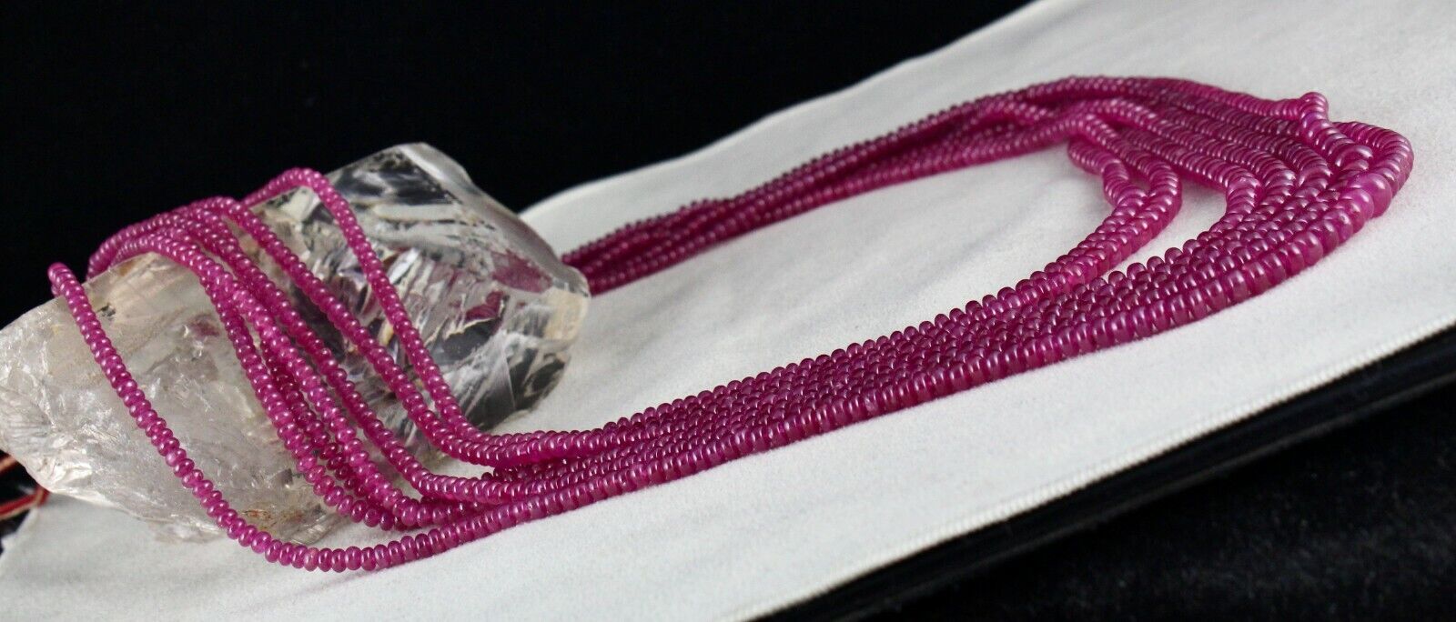Certified Natural Ruby Beads Round 7 Line 677 Carats Gemstone Classic Necklace