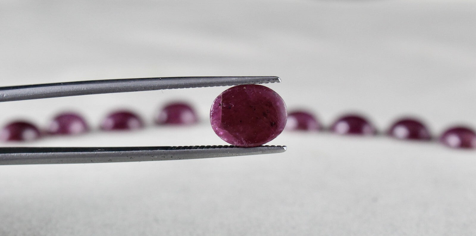 Certified 10x8 Mm Natural Unheated Ruby 9 Pcs 37.10 Ct Oval Cabochon Bracelet