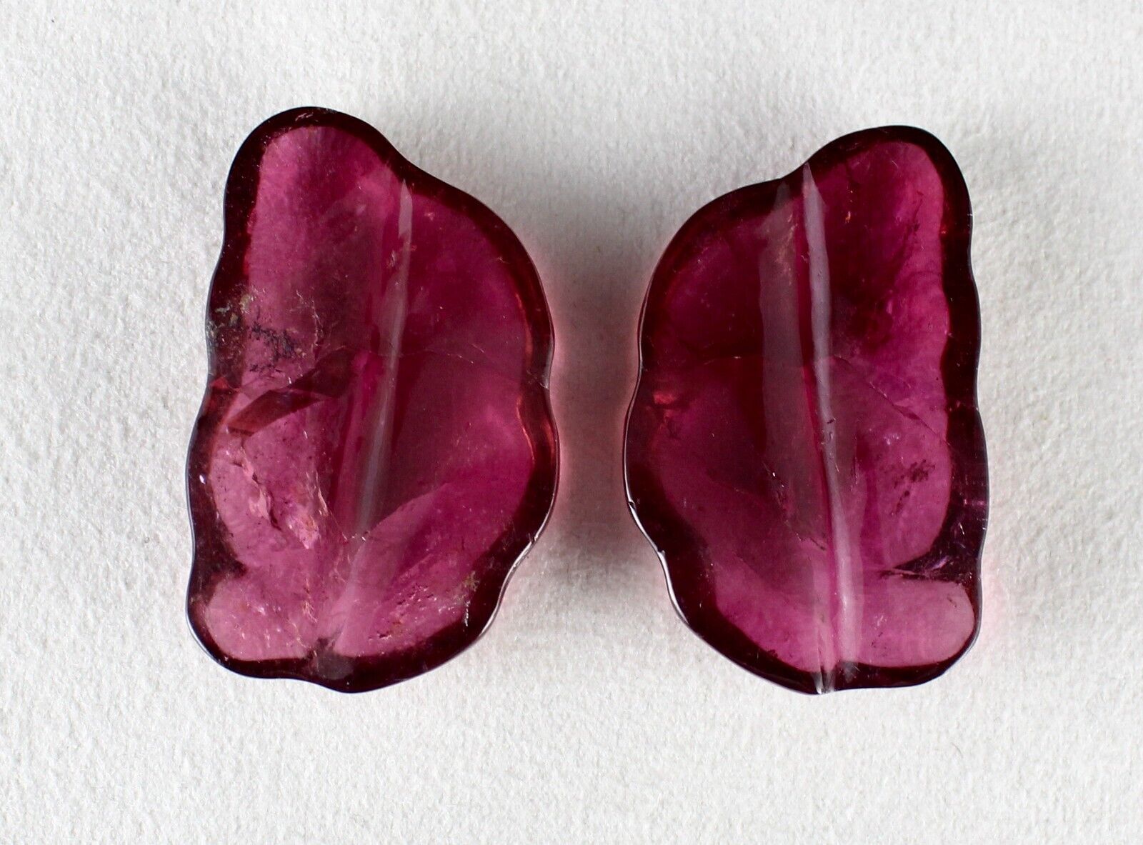 Natural Rubellite Tourmaline Fancy Cabochon 147 Ct Pair Gemstone Design Earring