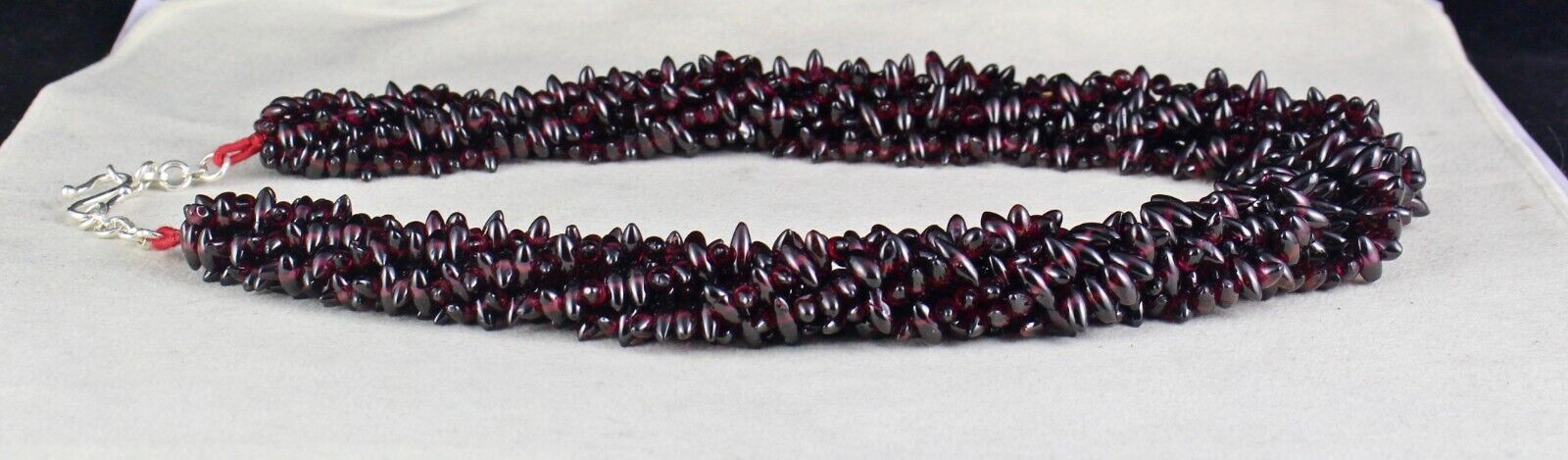 Natural Red Garnet Beads Fancy Teardrop 7 L 1369 Ct Gemstone Fine Necklace
