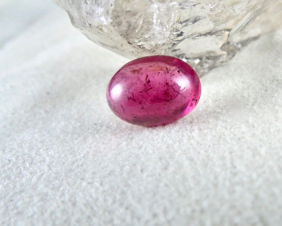 Natural Pink Tourmaline Rubellite Oval Cabochon 9.64 Cts Gemstone Ring Pendant