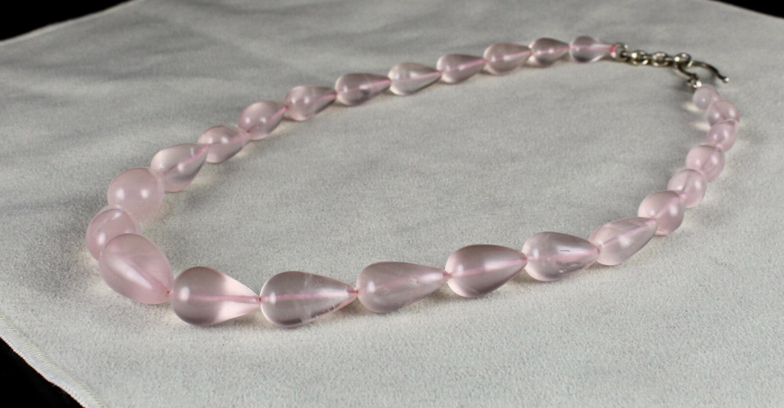 Natural Rose Quartz Necklace 337ct Gemstone Fashion Beads Drops Cabochon Women
