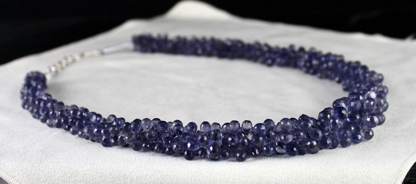 Certified Natural Iolite Briolette Teardrop Necklace 673 Ct Fashion Jewelry