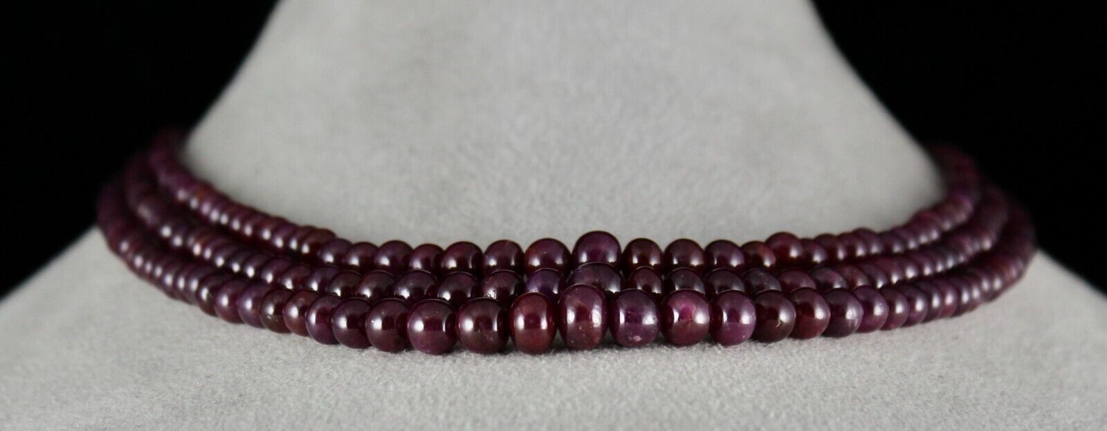 Untreated Natural Ruby Beads Round 3 L 410 Cts Precious Gemstone Beaded Necklace