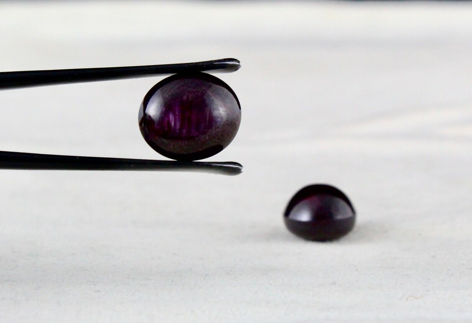 NATURAL 6 LINE STAR RUBY OVAL CABOCHON PAIR 29.29 CTS GEMSTONE FOR RING PENDANT