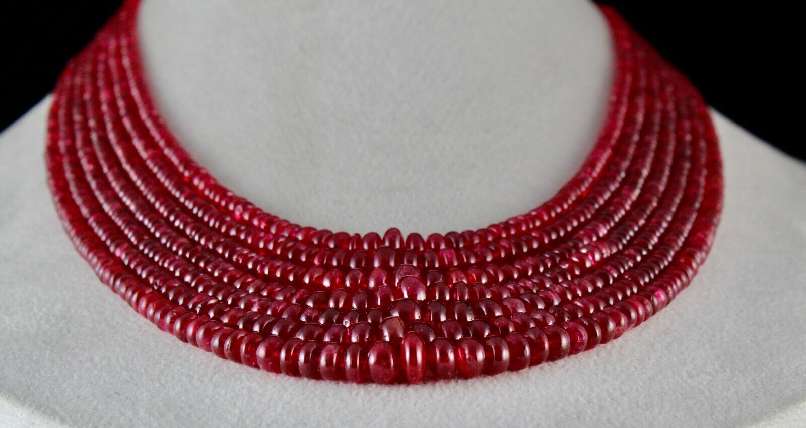 Natural Certified Spinel Beads Round 7 L 692 Ct Fine Gemstone Important Necklace