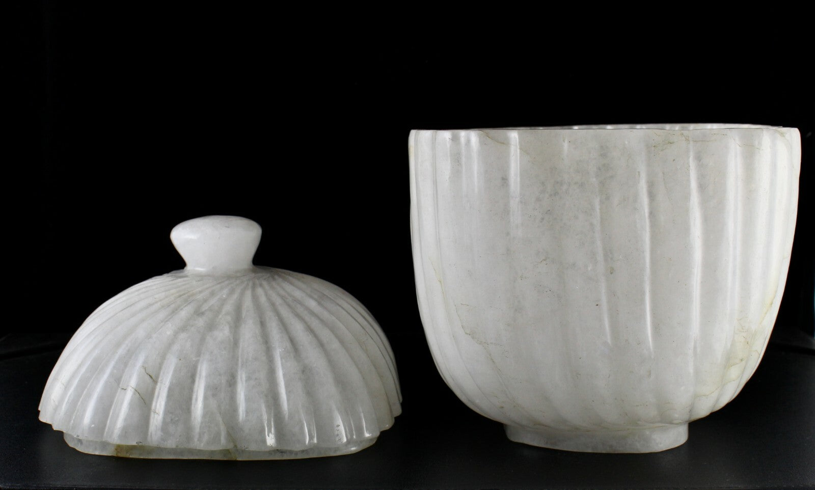 Certified Natural Rock Crystal Quartz 17170ct Carved Gemstone Bowl Home Decor