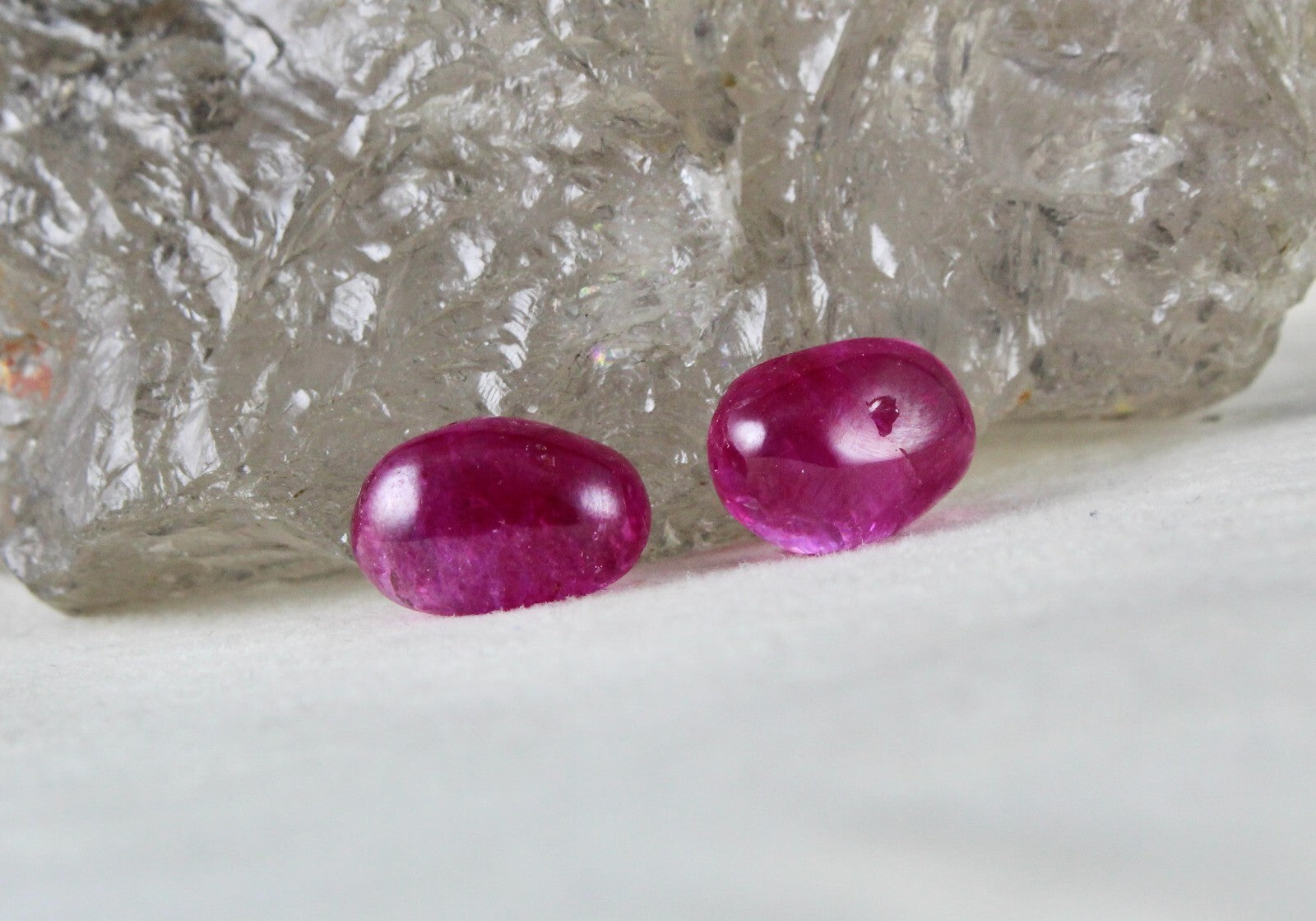 Certified Top Burmese Ruby 11 Ct Fancy Cabochon Pair Earring