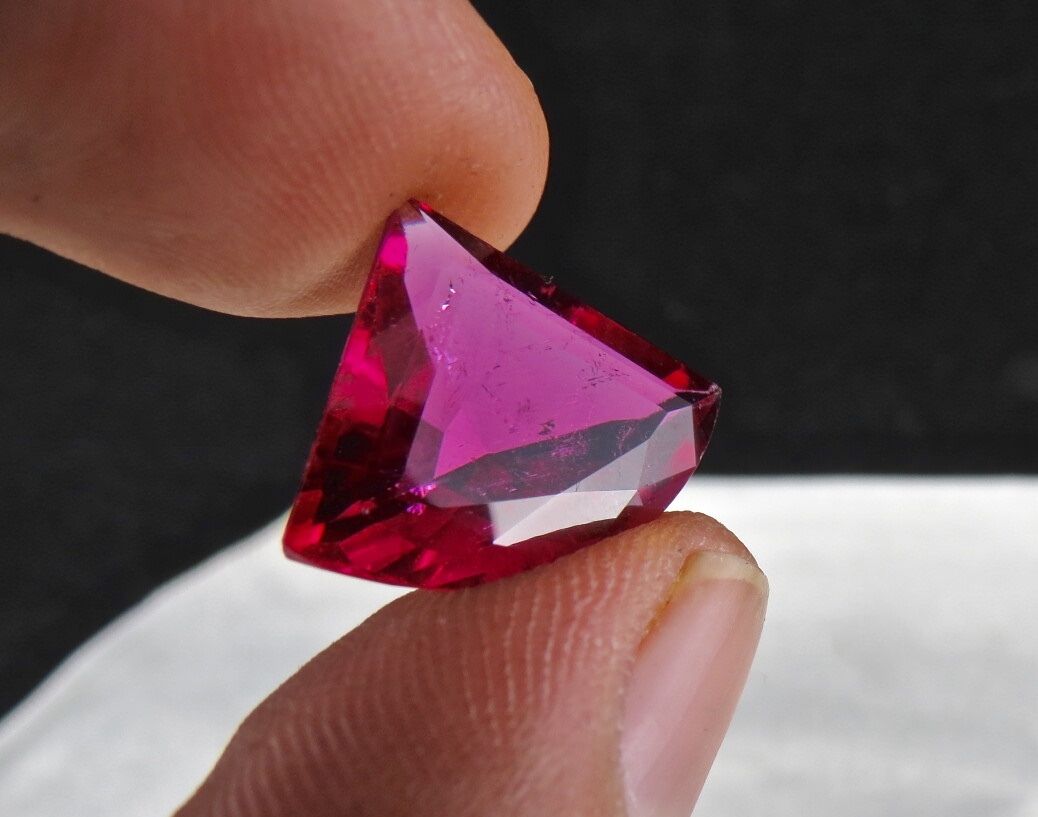 GTL CERTIFIED NATURAL RUBELLITE PINK TOURMALINE 10.59 CTS GEMSTONE RING PENDANT