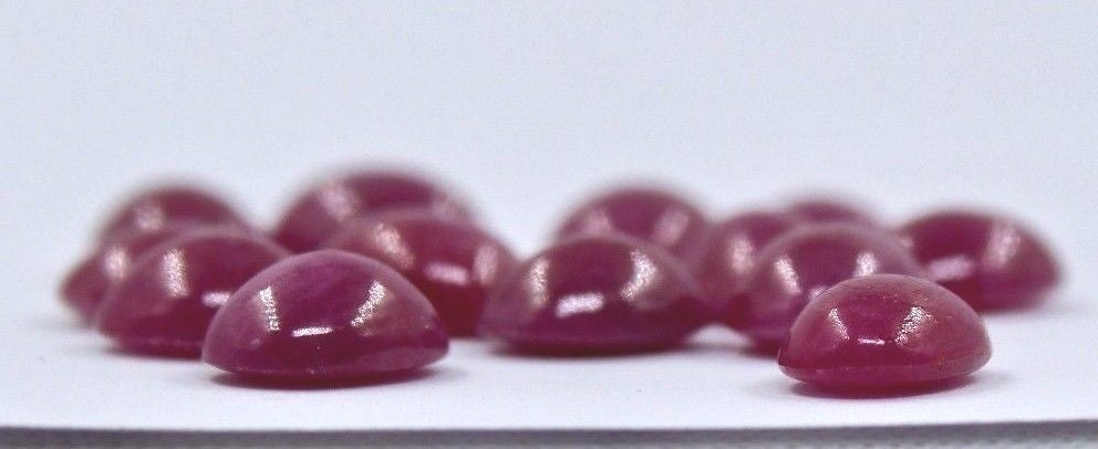 Natural Ruby 22.95 Ct Oval Cabochon 8x6mm Loose Gemstone Set