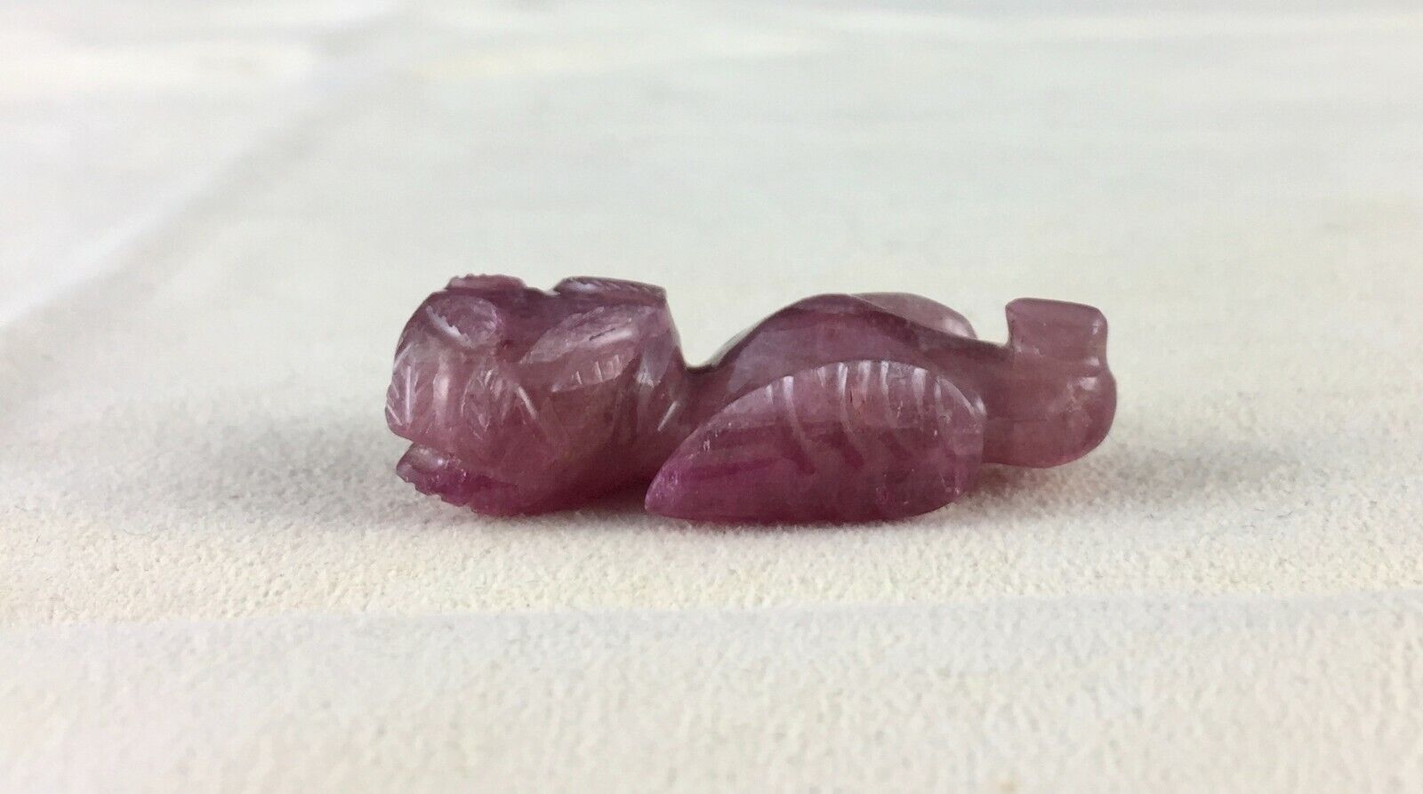NATURAL MULTI PINKISH TOURMALINE BIRD CARVED 52.26 CARATS OLD GEMSTONE PENDANT